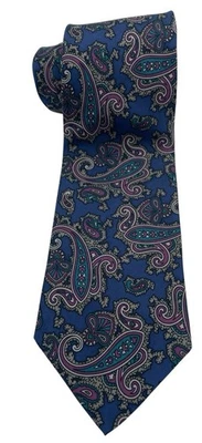 Leonardo Strelli Tie Rack Silk Necktie Multicolored Paisley   58"x3.5” (TE9) NWT - Image 1 of 4