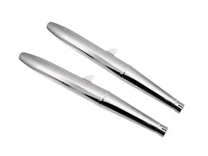 Set: 2x Auspuff verchromt, zweiteilig zerlegbar, in Zigarrenform - für BK350 - Picture 1 of 4
