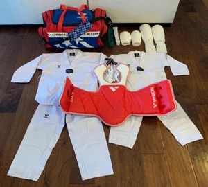 DXV Vision Taekwondo Martial Arts Sparring Gear w/ Duffel - Picture 1 of 24