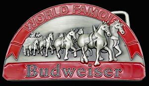 Budweiser Beer Clydesdale Horses Belt Buckle