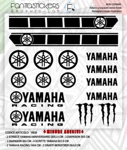 Kit Adesivi Yamaha Anniversario Diapason Serbatoio Casco Adesivo Moto YM28-1 - Foto 1 di 4