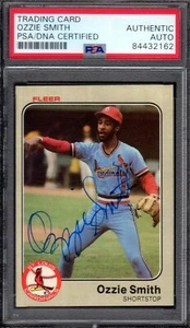 1983 FLEER #22  Ozzie Smith  SIGNED AUTOGRAPH CARD  PSA / DNA AUTHENTIC  A - Picture 1 of 2