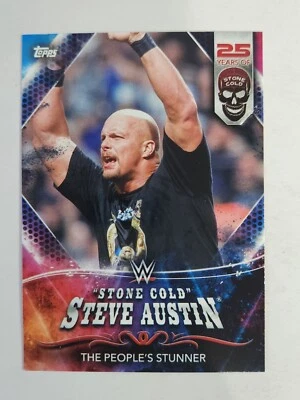 2021 Topps Superstars WWE 〜 #186 25 YEARS OF STONE COLD STEVE AUSTIN - Image 1 of 2