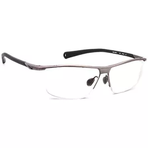 Nike Eyeglasses 6055/2 029 Titanium Gunmetal/Black Half Rim Frame 57[]12 145 - Picture 1 of 6