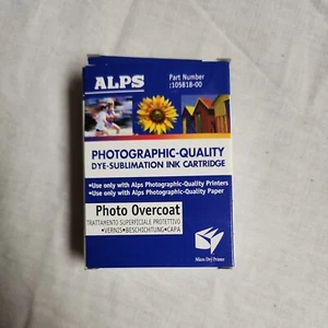 ALPS 105818-00 Photo Overcoat Ink Cartridge MD Series Genuine New Sealed Box - Picture 1 of 3