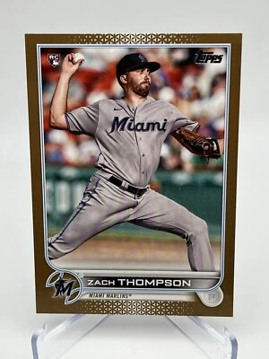 2022 Topps Series 1 ZACH THOMPSON GOLD /2022 RC Rookie #227 - Image 1 of 4