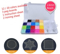 2.6mm Fuse Perler Hama Beads Refill Pack & 3 pegboards Stater Kit Kids Crafts