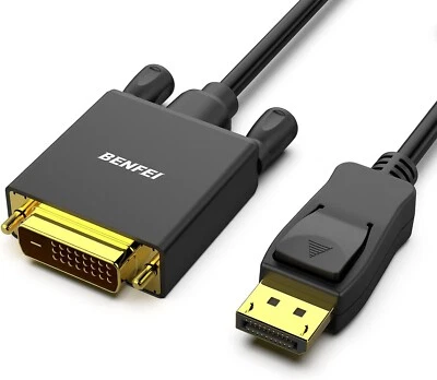 BENFEI 10ft DisplayPort to DVI Cable 30AWG Gold Plated  Black - Image 1 of 4