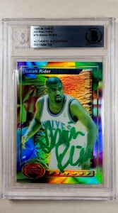 1993 1993-94 Topps Finest Refractor Auto 79 Isaiah Rider RC Rookie BGS Autograph - Picture 1 of 2