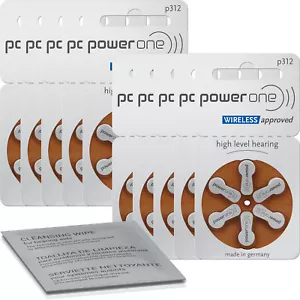 60x VARTA powerone Hörgerätebatterien P312 Braun (10x 6er Bl.) +Reinigungstuch - Bild 1 von 6