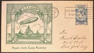 US #753 w San Diego CA cncl on USS Macon Commem Cover (cat. no. 8/7/34-11.7) *d - Picture 1 of 2