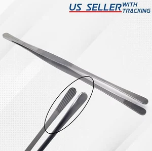 Kitchen Tweezer 12″ Round Tip BBQ Grill Plating Long Food Tongs Chef DIY Tool - Picture 1 of 3