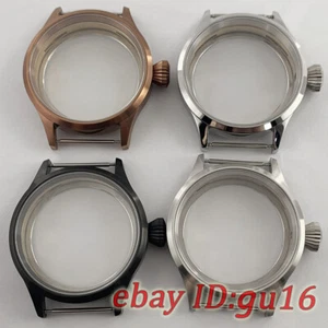 43mm Estuche Estéril Reloj Cristal Zafiro Ajuste Gaviota ST36 ETA 6497 6498 Movimiento - Imagen 1 de 12