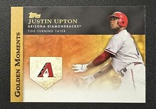 2012 Topps Baseball Golden Moments # GM-24 JUSTIN UPTON Arizona Diamondbacks