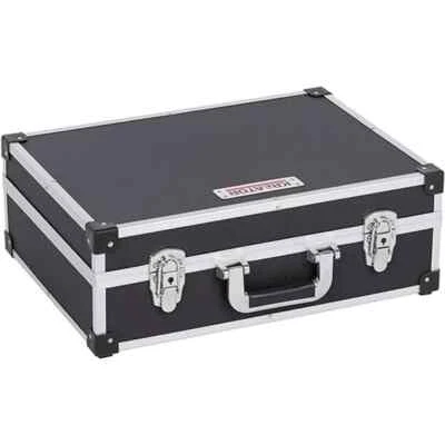 VALIGIA VALIGETTA PORTA ATTREZZI UTENSILI IN ALLUMINIO NERA CON CHIAVE KREATOR - Immagine 1 di 4