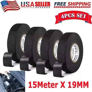 4 Rolls Cloth Tape Wire Electrical Wiring Harness car auto suv truck 19mm*15m - Picture 1 of 10