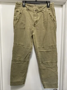 Free People Utility Olive Army Green Boyfriend Pants Size 30 - Picture 1 of 3