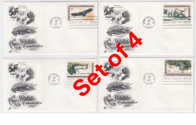 TurtlesTradingPost- Wildlife Conservation 1971 FDC #1427-30- Artcraft- 4 Covers - Image 1 of 3