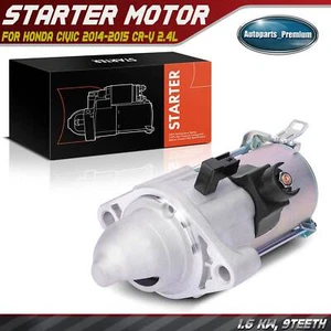 New Starter Motor for Honda Civic 2014-2015 CR-V 2.4L 1.6KW/12V CW 9T SM-74017 - Picture 1 of 8