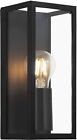Schwarz Durchsichtig Vintage Wandleuchte Flurlampe 1x60W/E27 IP44 11x11x26 [cm]