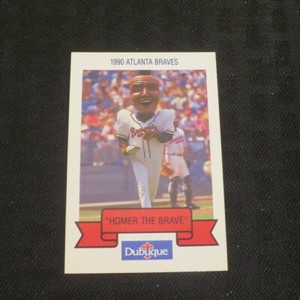 RARE 1990 Dubuque Atlanta Braves Homer the Brave Card