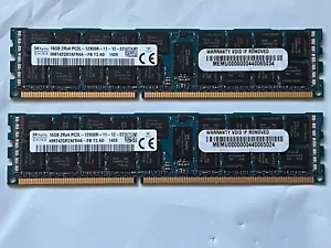 SK Hynix 32GB (2 x 16GB) PC3L-12800R DDR3 1600MHz ECC Server RAM HMT42GR7AFR4A - Picture 1 of 3