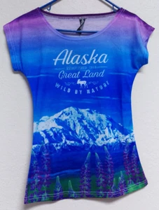 NEU Damen Shirt ALASKA EST 1959 Great Land Wild By Nature Sie wählen Größe XXS-2xl - Bild 1 von 3
