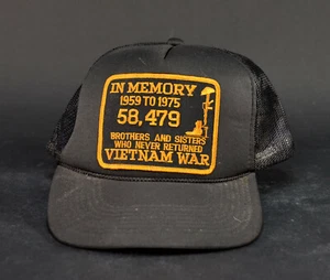 In Memory 58.479 Truckermütze Vietnam emblematisch lizenziert schwarz - Bild 1 von 3