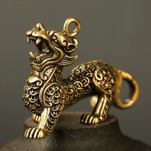 Copper keychain dragon car keychain small pendant - Picture 1 of 4