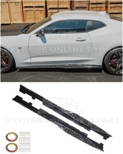 For 16-Up Camaro RS SS | ZL1 Style FORGED CARBON FIBER Side Skirts Extension