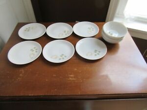 12  Mid-Century Modern Thomas China Germany THO116 Rose Dessert Bowls Plates