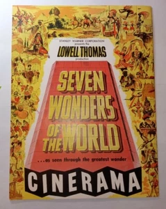 Vintage 1956 Seven Wonders of The World in Cinema Souvenir Program 20 pages RARE - Picture 1 of 2