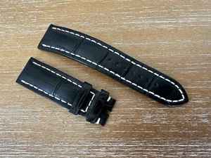 100% AUTHENTIC BREITLING BLACK CROCODILE , ALLIGATOR STRAP 22-20MM 1026P - Picture 1 of 4