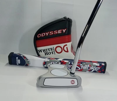 Putter Odyssey White Hot OG 2 bolas 35" eje de acero diestro agarre y cubierta Odyssey Foto 1 de 4