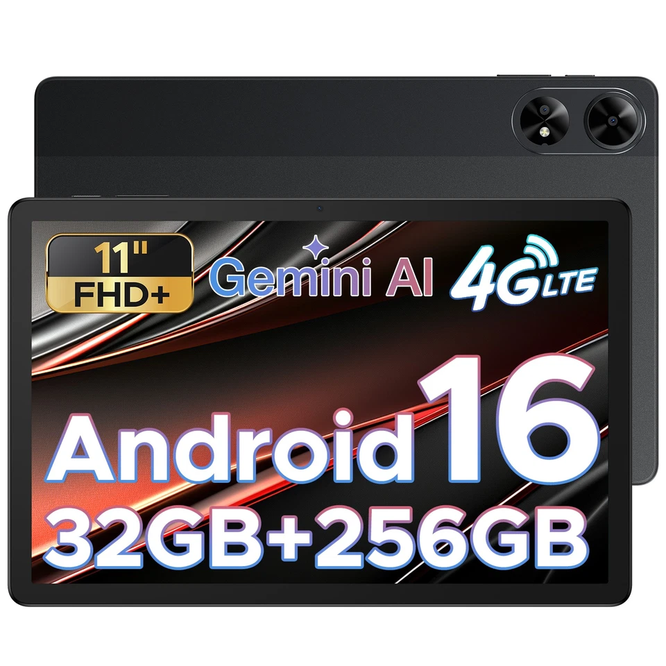DOOGEE TabG6+ Android 16 Tablet 11 Zoll 32GB+256GB 8000mAh Gemini AI Octa Core - Bild 1 von 4