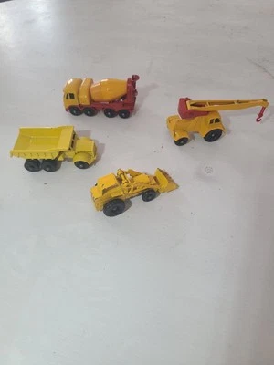 Vintage Matchbox Diecast Construction Trucks and Vehicles Lot of 9 - Image 1 of 4
