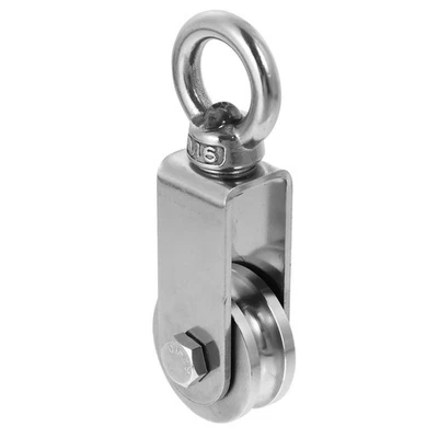  3 Count Metal Pulley Wheel Heavy Duty Cable Single Pulleys for Lifting - Image 1 of 4