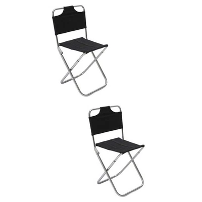  Set of 2 Camping Stuhl Klappen Klappbarer Hocker Tragbarer Campinghocker - Bild 1 von 4