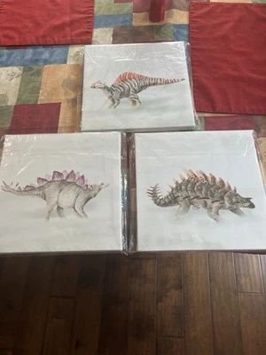 恐龙帆布印花 3 件套全新 — 第 1/4 张图片