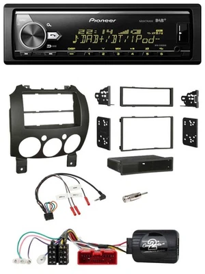 Pioneer Bluetooth USB DAB Lenkrad Autoradio für Mazda 2 2007-2014 nur Panasonic - Bild 1 von 4