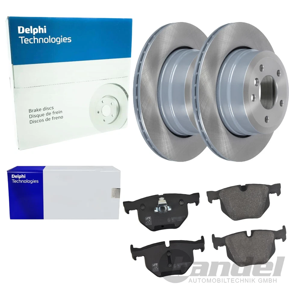 DELPHI Dischi Freno 320mm Pastiglie Posteriore Adatto A per BMW 5 E61 - Immagine 1 di 1