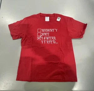 PORT&COMPANY KIDS CHRISTMAS T-SHIRT 100% COTTON - SIZE: YOUTH SMALL YOUTH - RED - Picture 1 of 5