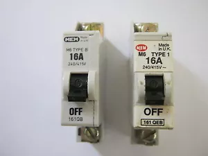 MEM 16A M6 TYPE 1 161 QEB// TYPE B 161QEB 240/415V MCB.161QEB/161QB - Picture 1 of 1