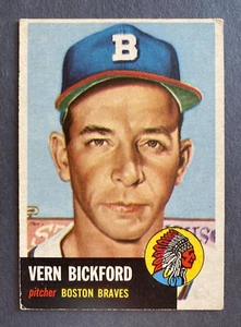 1953 Topps #161 Vern Bickford (Boston Braves) Sehr guter Zustand (A) - Bild 1 von 2