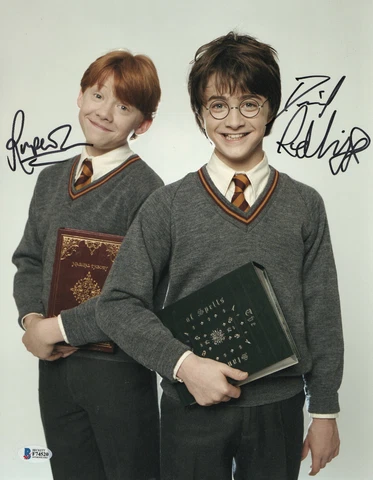 DANIEL RADCLIFFE RUPERT GRINT SIGNED AUTO HARRY POTTER 11X14 BECKETT BAS COA B Cover