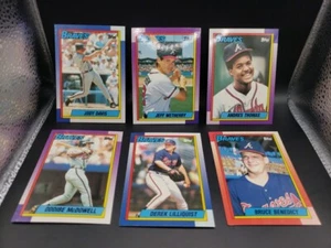 1990 Topps Tiffany Baseball Atlanta Braves- 6 Cards Mint Condition - Picture 1 of 8