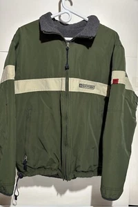 Vintage Abercrombie & Fitch Jacke Herren M grün 2000er Y2K mit Wendefleece - Bild 1 von 6
