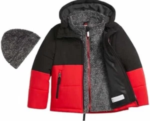 GERRY’S 3-in-1 Puffer Jacket Boys Tall 2 Long Sleeve Hoodie Full Zipper With Hat - Picture 1 of 4