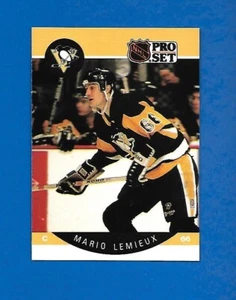 #236 MARIO LEMIEUX ERROR REVERSED BACK 1990-91 PRO SET PENGUINS NHL HOCKEY CARD - Bild 1 von 2