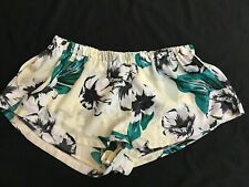 The Fifth Brand Womens Floral Green Black White Ivory Shorts Small